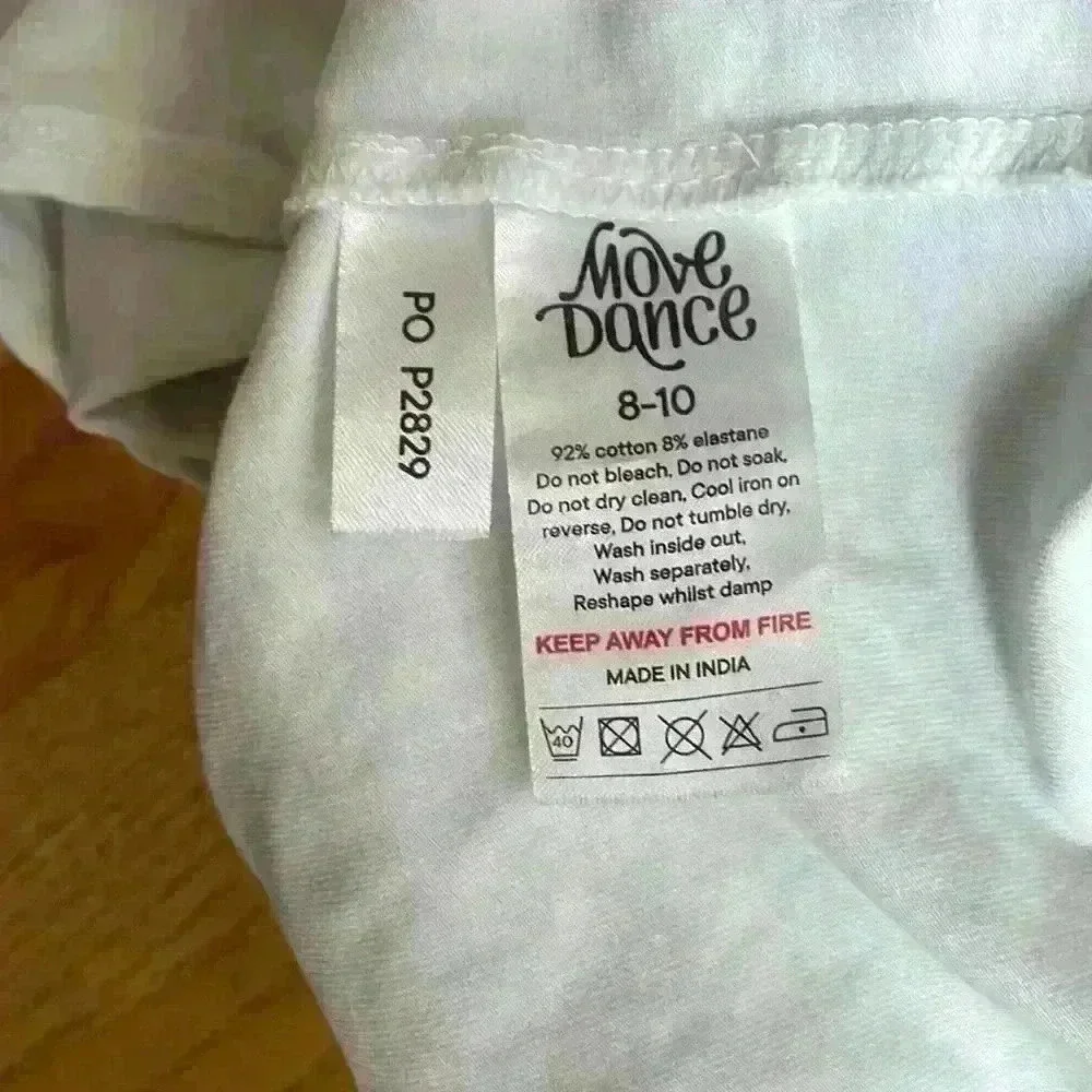 Move dance Louie boys leotard white size 8-10